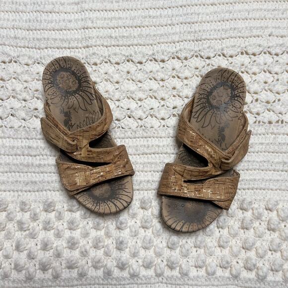 VIONIC Women's 8 Lauren Cork Slide Strappy Sandal Comfort Shoe Tan Sunflower - Picture 8 of 9